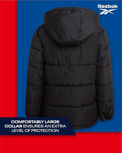 Reebok Erkek Kışlık Mont - Ağır Astarlı Kapitoneli Puffer Kar Parkası - Çocuklar İçin Hava Koşullarına Dayanıklı Kayak Montu (8-20) - 7