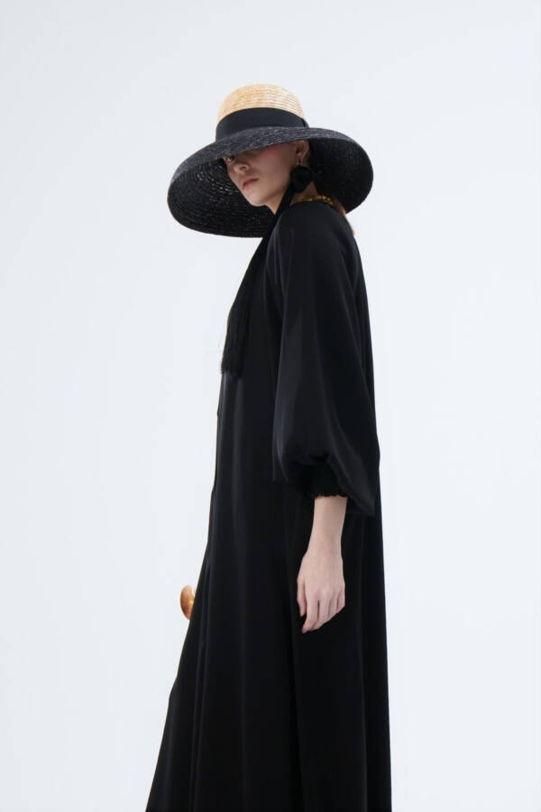 Reglan Sleeve Abaya Black - 6