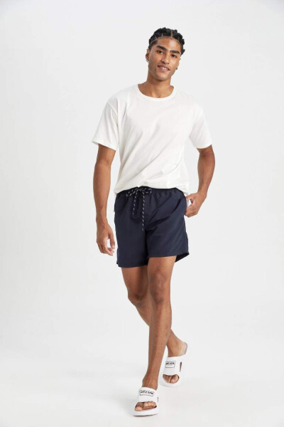 Regular Fit Above Knee Swim Shorts Indigo - 2