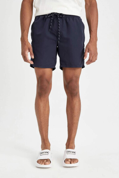 Regular Fit Above Knee Swim Shorts Indigo - 5