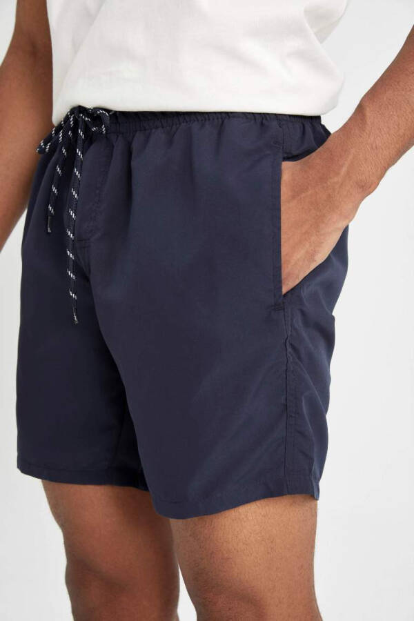 Regular Fit Above Knee Swim Shorts Indigo - 6