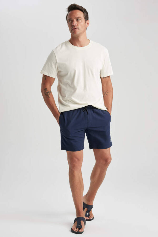 Regular Fit Above Knee Swim Shorts Indigo - 10