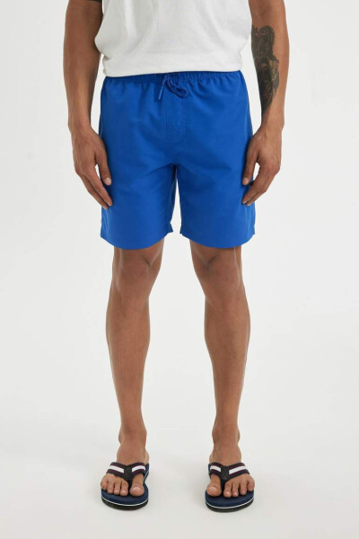 Regular Fit Above-Knee Swim Shorts Royal - 5