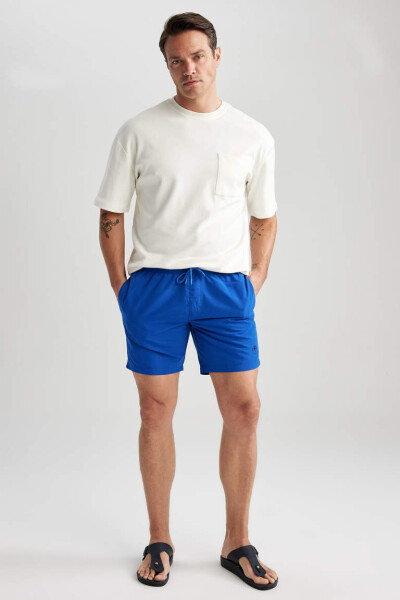 Regular Fit Above-Knee Swim Shorts Royal - 11