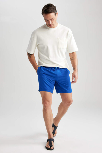 Regular Fit Above-Knee Swim Shorts Royal - 13