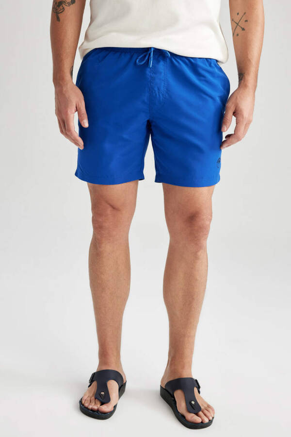 Regular Fit Above-Knee Swim Shorts Royal - 14