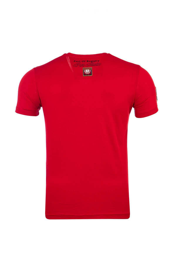 Regular Fit Bisiklet Yaka Baskılı T-shirt - 4