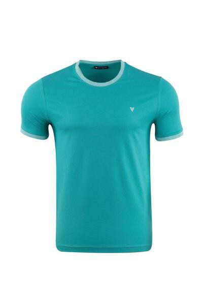 Regular Fit Bisiklet Yaka Baskılı T-shirt - 3