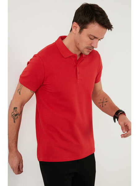 Regular Fit Buttoned Polo Collar Polo Men's T-Shirt 5902127 - 3