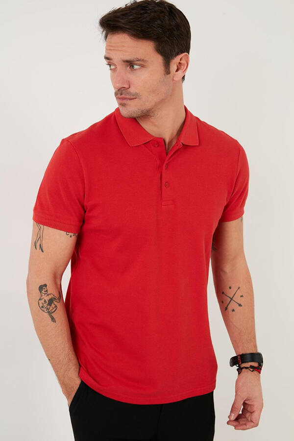 Regular Fit Buttoned Polo Collar Polo Men's T-Shirt 5902127 - 22