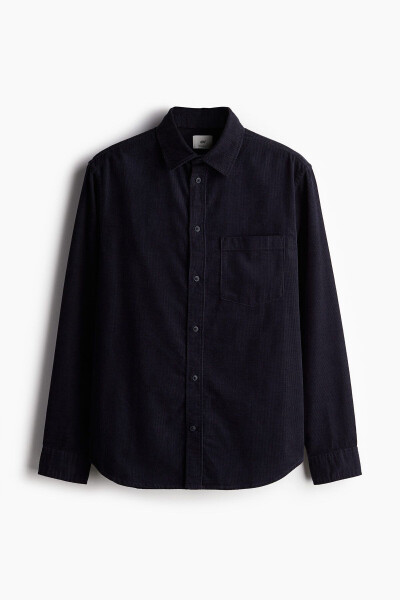 Regular fit corduroy shirt. - 4