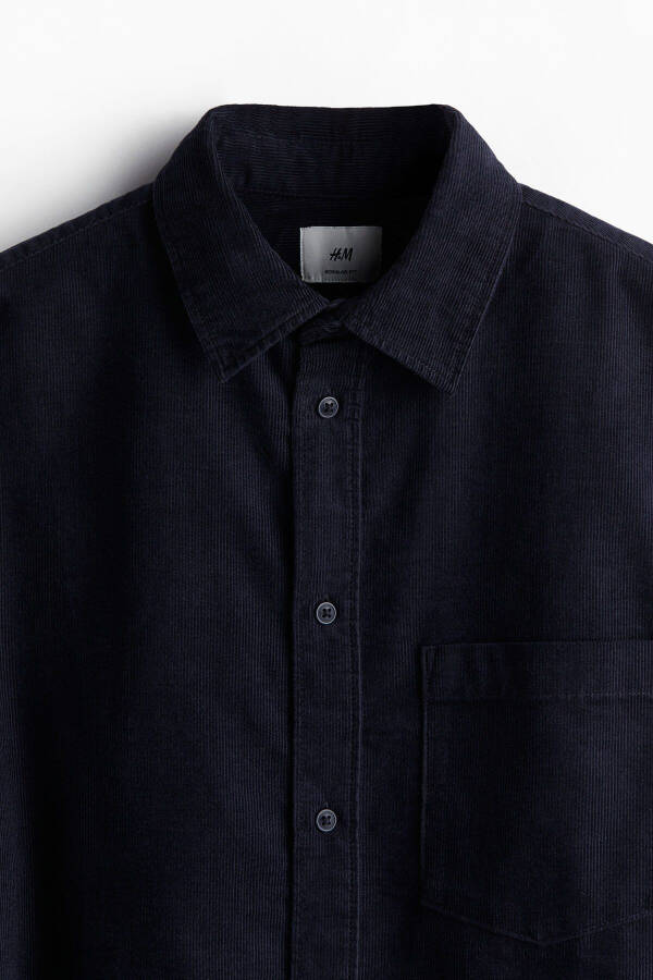 Regular fit corduroy shirt. - 6