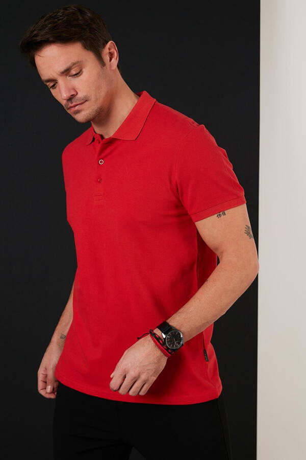 Regular Fit Düğmeli Polo Yaka Polo Erkek Tişört 5902127 - 7