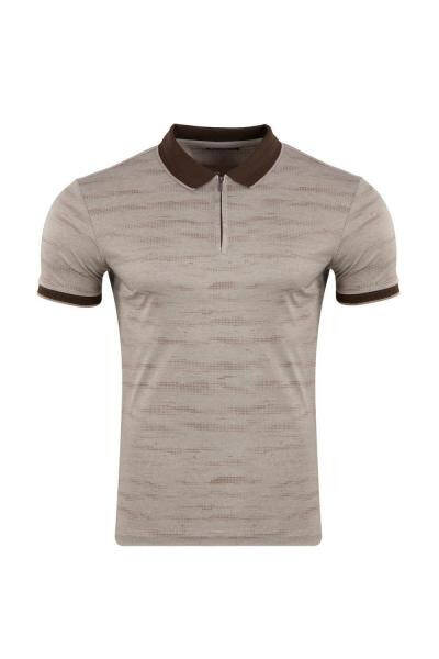 Regular Fit Fermuarlı Polo T-shirt - 4