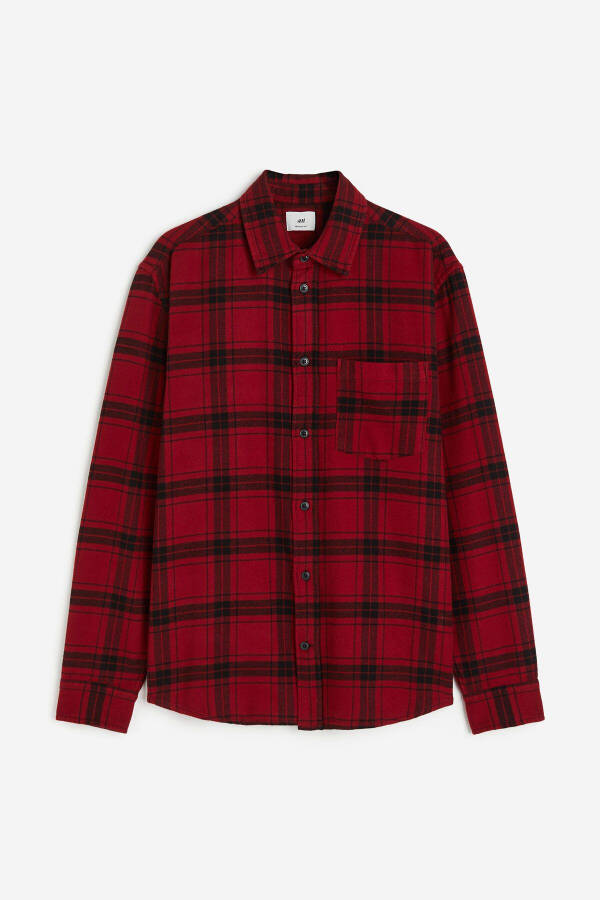 Regular fit flannel shirt - 4