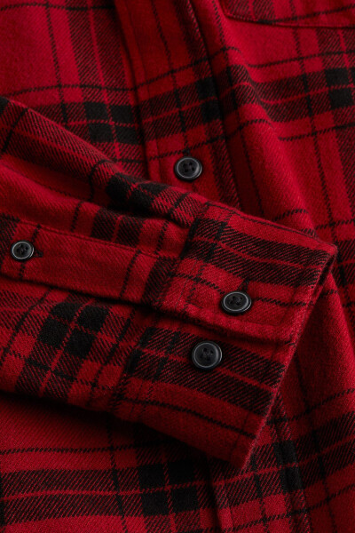 Regular fit flannel shirt - 7