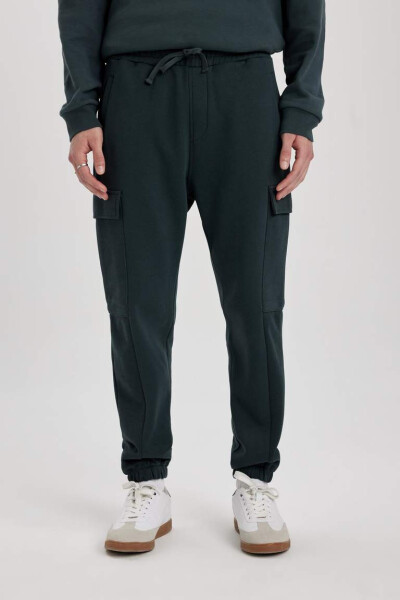 Regular Fit Fleto Pocket Long Leg Sweatpants Dark Green - 5