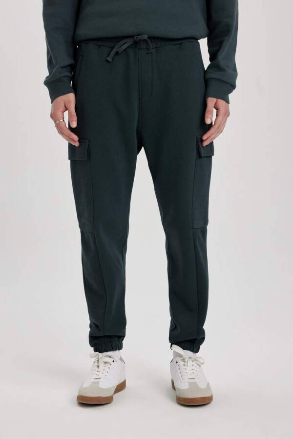 Regular Fit Fleto Pocket Long Leg Sweatpants Dark Green - 5