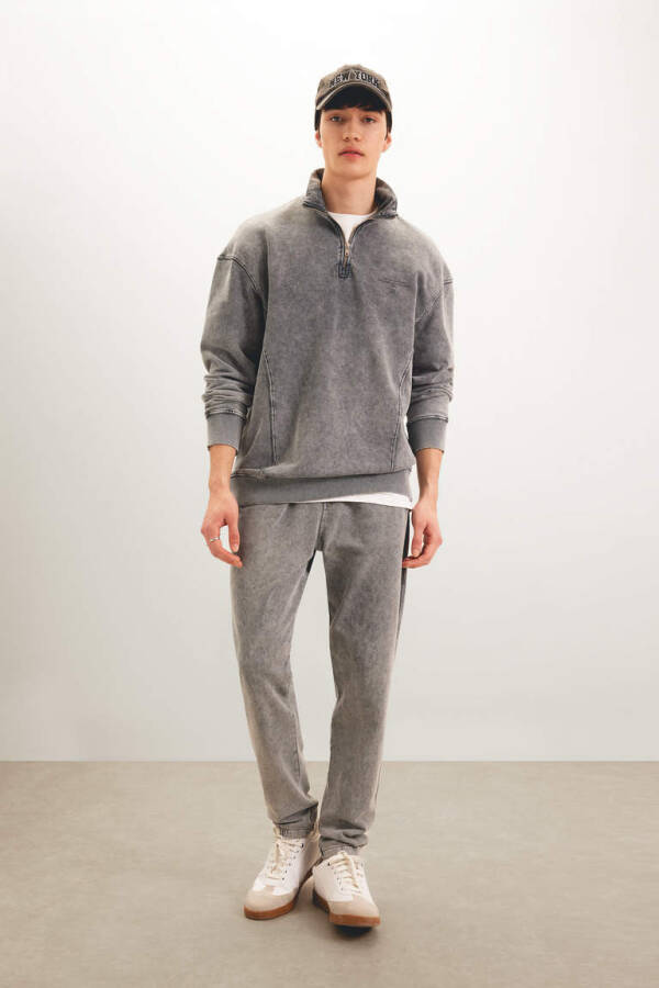 Regular Fit Fleto Pocket Sweatpants Grey - 1