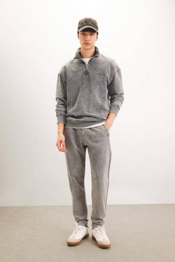 Regular Fit Fleto Pocket Sweatpants Grey - 3