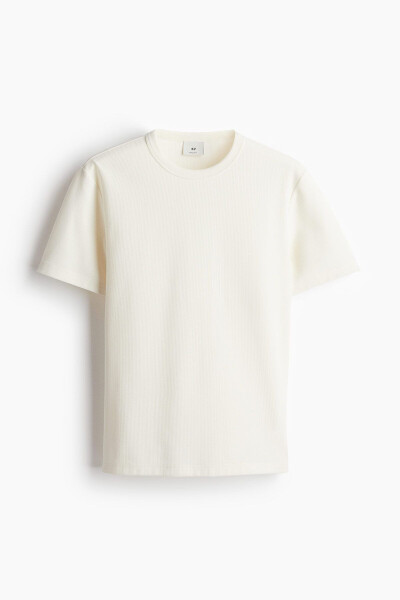 Regular Fit Honeycomb Texture T-shirt - 3