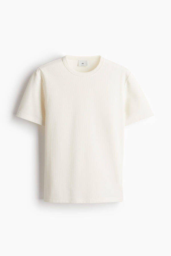 Regular Fit Honeycomb Texture T-shirt - 3