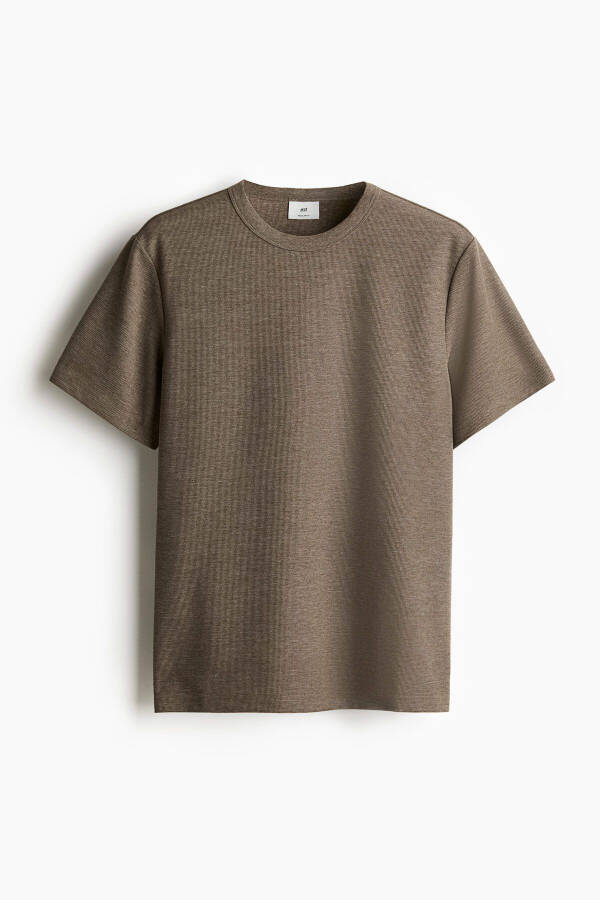 Regular fit honeycomb textured T-shirt - 4