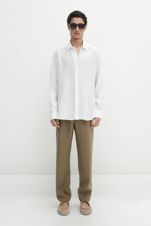 Regular fit linen shirt - 1