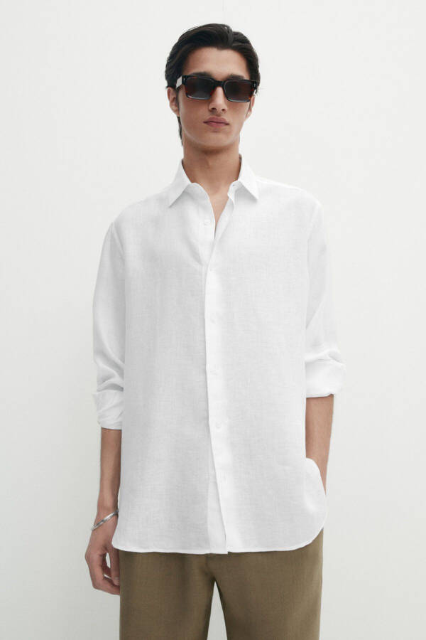 Regular fit linen shirt - 2