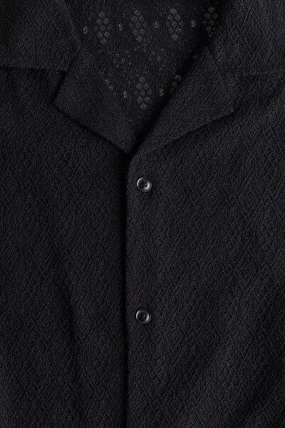 Regular fit men's shirt with lace collar. - 5