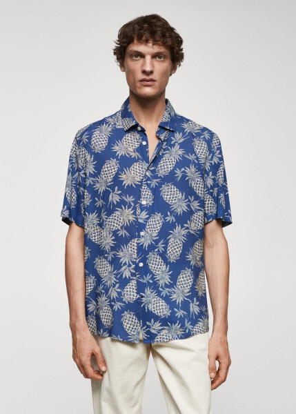 Regular fit pineapple printed shirt - 10