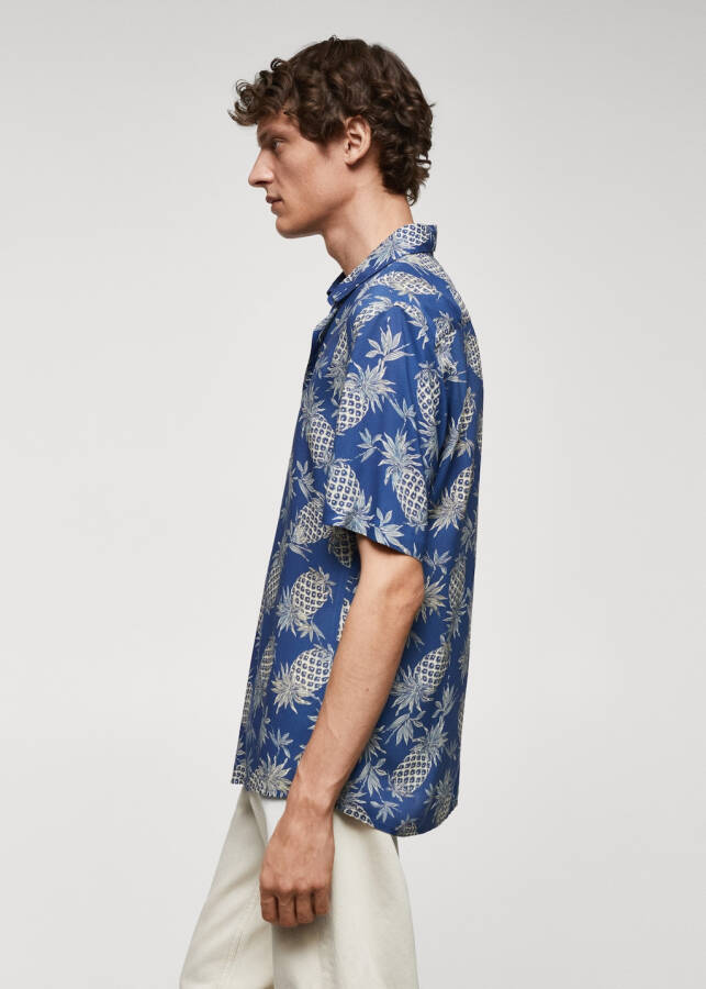 Regular fit pineapple printed shirt - 7