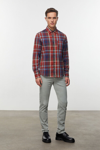 Regular Fit Plaid Shirt - 8