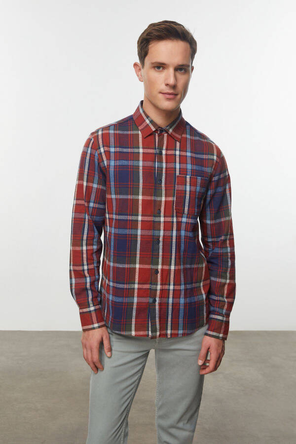 Regular Fit Plaid Shirt - 1