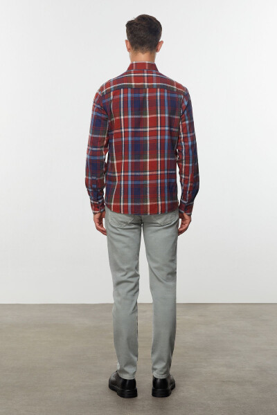 Regular Fit Plaid Shirt - 4