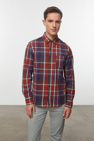 Regular Fit Plaid Shirt - 13