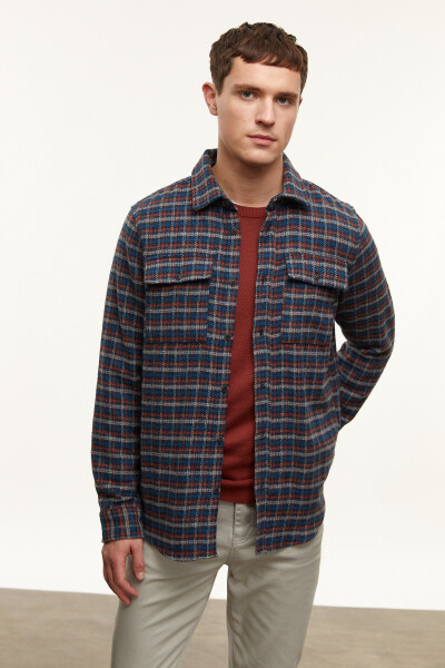 Regular fit, plaid, wool blend shirt - 11