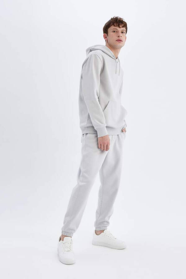 Regular Fit Pocket Sweatpants Light Grey - 10