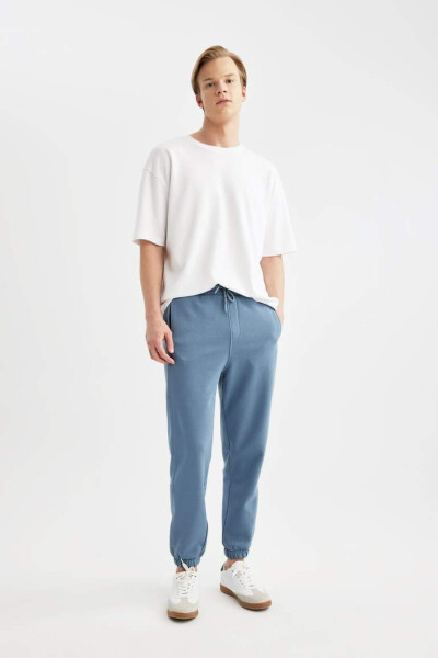 Regular Fit Pocket Sweatpants Light Indigo - 4