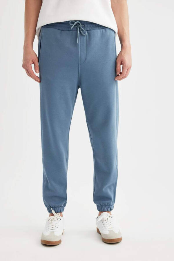 Regular Fit Pocket Sweatpants Light Indigo - 7