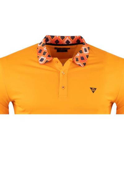 Regular Fit Polo Collar Printed T-shirt - 5