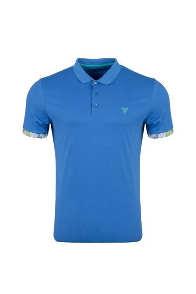 Regular Fit Polo Yaka Baskılı T-shirt - 4