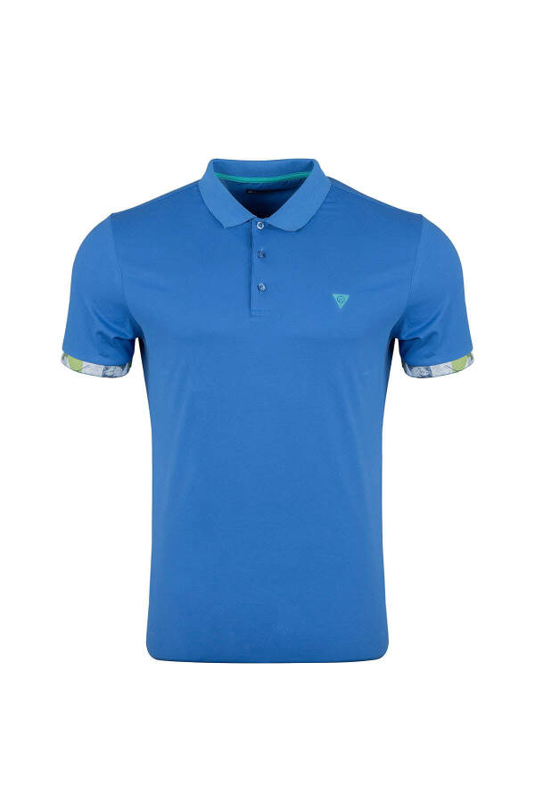 Regular Fit Polo Yaka Baskılı T-shirt - 1