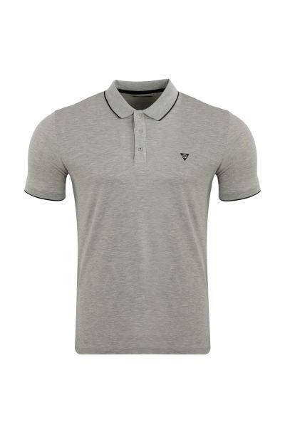 Regular Fit Polo Yaka Baskılı T-shirt - 4