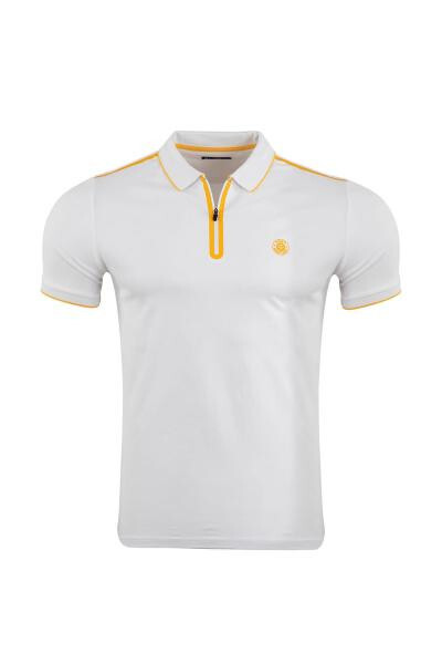 Regular Fit Polo Yaka Baskılı T-shirt - 5