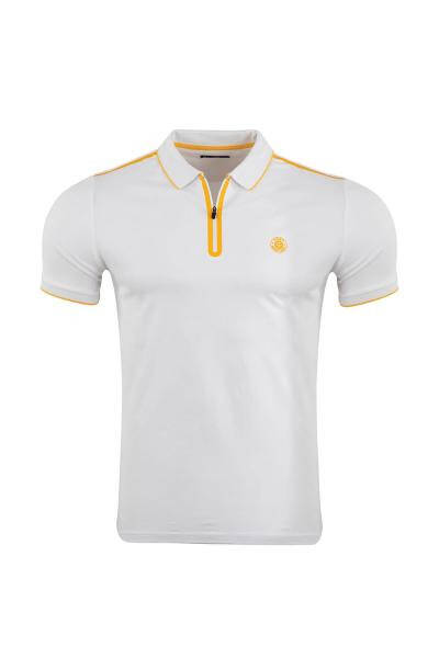 Regular Fit Polo Yaka Baskılı T-shirt - 5