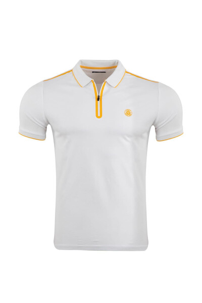 Regular Fit Polo Yaka Baskılı T-shirt - 2