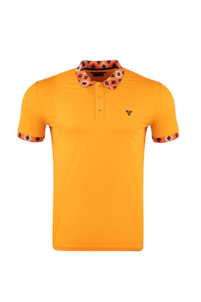 Regular Fit Polo Yaka Baskılı T-shirt - 1