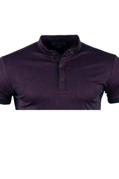 Regular Fit Polo Yaka Baskılı T-shirt - 5