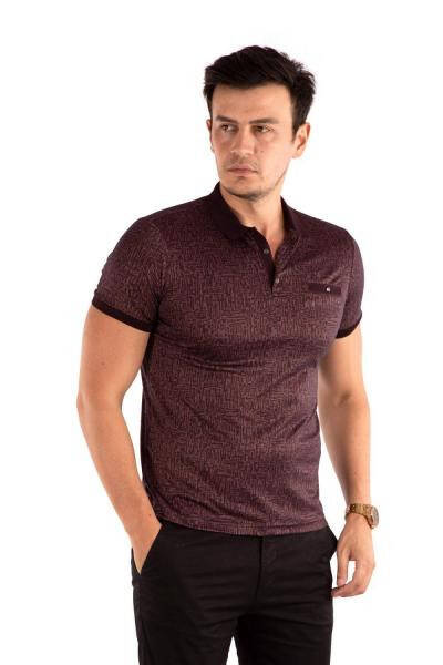 Regular Fit Polo Yaka Cepli Kısa Kollu Baskılı T-shirt - 5